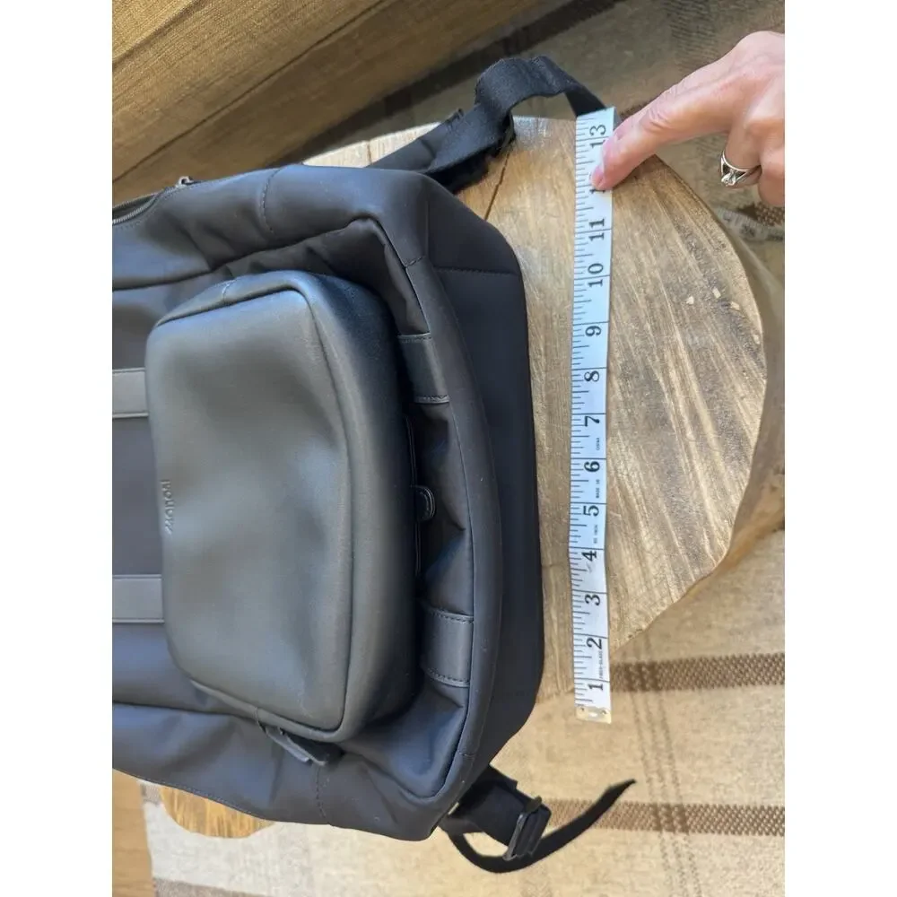 Monos Metro Backpack Black Laptop Nylon Travel Minimal Water Resistant